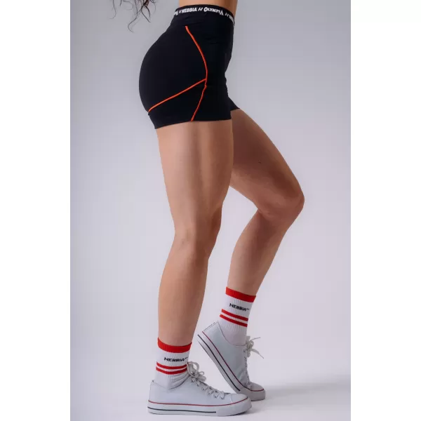  Dámské kraťasy NEBBIA OLYMPIA HIGH-WAIST 937 BLACK 