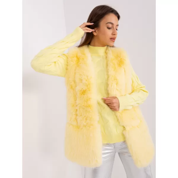  Dámská vesta WOOL FASHION ITALIA AT-KZ-2368.00P BRIGHT YELLOW 