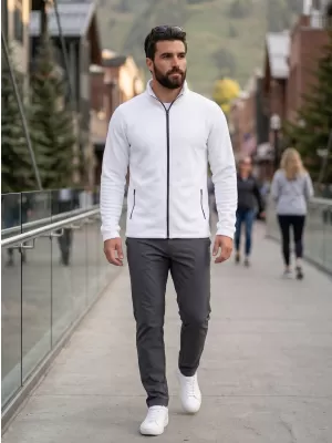 Pánská micro fleece mikina MALFINI FACTOR 852 BÍLÁ