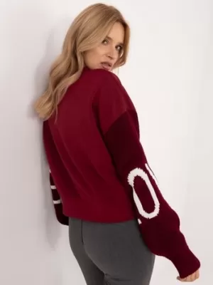 Dámská mikina ITALY MODA MI-BL-M5975.26P BURGUNDY