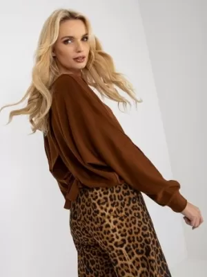 Dámská halenka OCH BELLA TW-BZ-BE-M327.29 BROWN