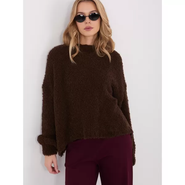  Dámský svetr FACTORY PRICE CH-SW-72610.62 DARK BROWN 