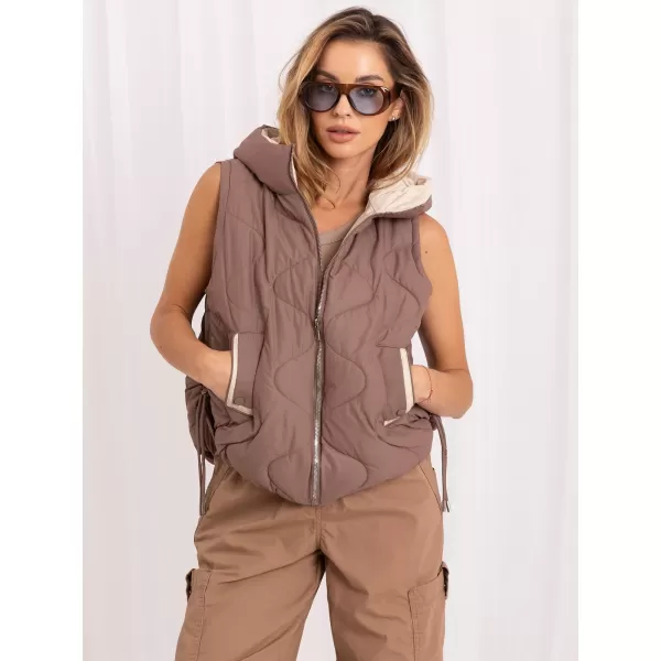  Dámská vesta FACTORY PRICE MBM-KZ-2302.27 BROWN 