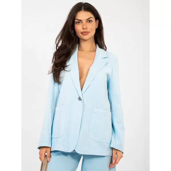  Dámská bunda RUE PARIS IT-MA-FL7703.49 LIGHT BLUE 