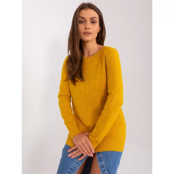  Dámský svetr WOOL FASHION ITALIA AT-SW-232901.25X DARK YELLOW 