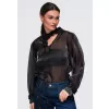 Dámská halenka OMBRE OW-TS-E0086 BLACK