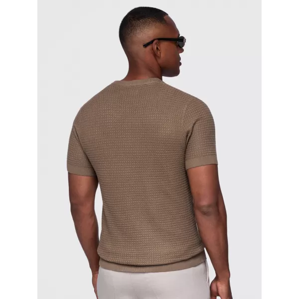  Pánské tričko OMBRE OM-TSCT-0303 LIGHT BROWN 