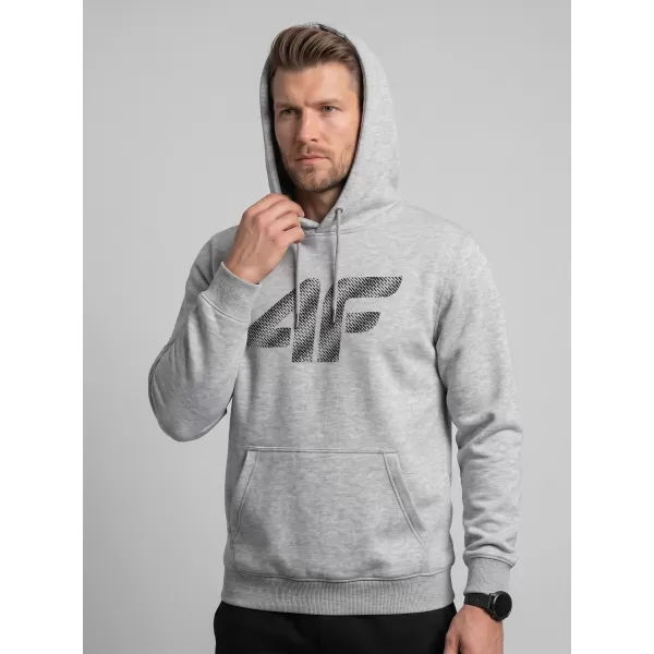  Pánská mikina 4F 4FWMM00TSWSM2548 COLD LIGHT GREY MELANGE 