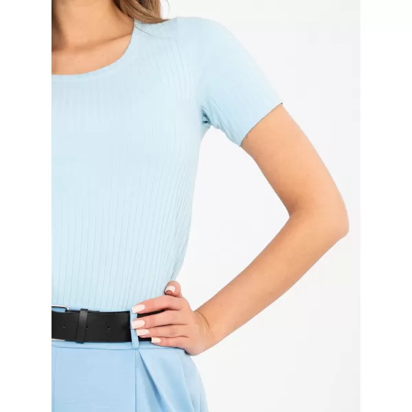  Dámské triko RUE PARIS RV-BZ-A1191.77 LIGHT BLUE 