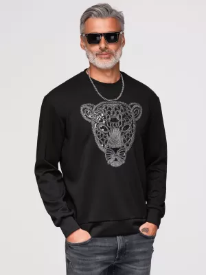 Pánská mikina OMBRE OM-SSNZ-0273 BLACK
