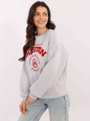Dámská mikina MY RED LIPS EM-BL-617-15.55P LIGHT GREY