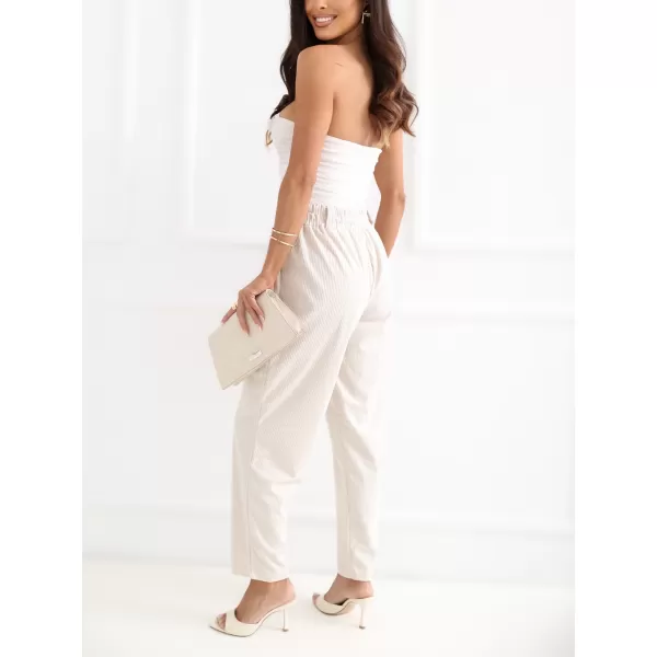  Dámské kalhoty RUE PARIS RV-SP-A1311.60 LIGHT BEIGE 