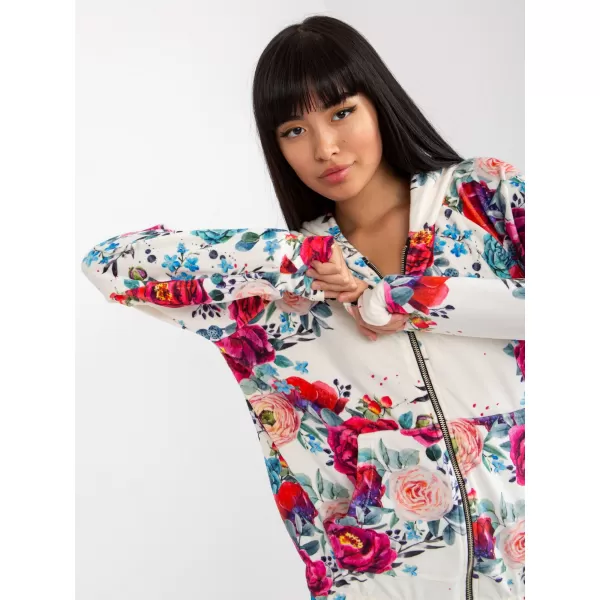  Dámská mikina RUE PARIS RV-BL-8143.83P WHITE-RED 