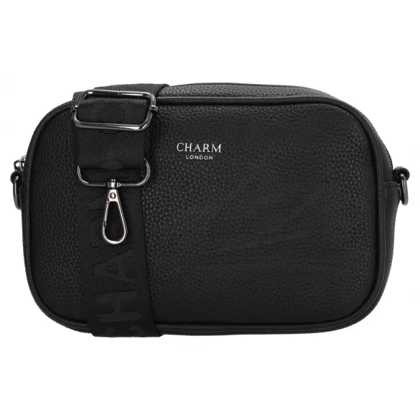  Crossbody taška Charm London Mulberry street W01597 Black BLACK 