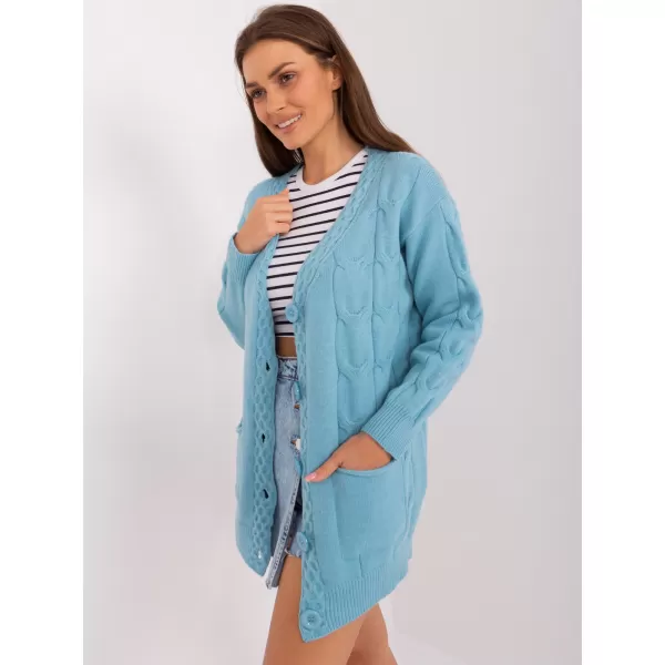  Dámský svetr WOOL FASHION ITALIA AT-SW-2241.36P LIGHT BLUE 