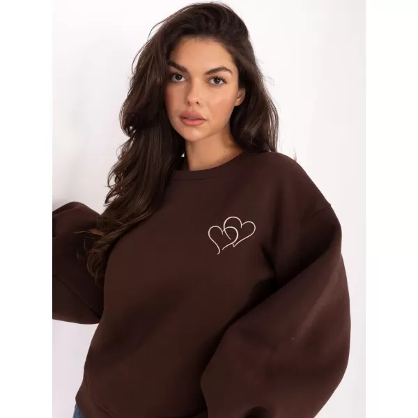  Dámská mikina FACTORY PRICE IT-BL-H2349.65 DARK BROWN 
