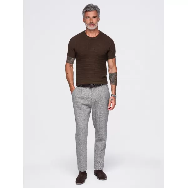  Pánské tričko OMBRE OM-TSCT-0303 BROWN 