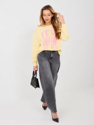 Dámská mikina RUE PARIS IT-BL-22183.27P BRIGHT YELLOW
