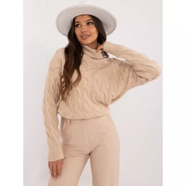  Dámský svetr WOOL FASHION ITALIA AT-SW-23445.00 BEIGE 