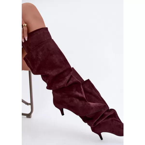  Dámské kozačky BOTO 2921A BURGUNDY 