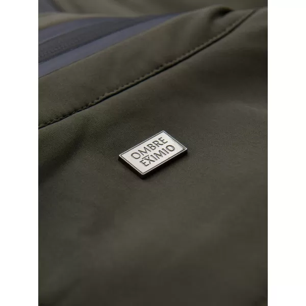  Pánská bunda s kapucí OMBRE OM-JANP-0233 DARK OLIVE 
