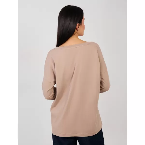  Dámské triko RUE PARIS RV-BZ-A1092.47 DARK BEIGE 