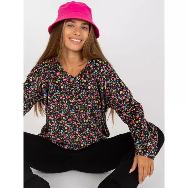  Dámská halenka RUE PARIS RV-BZ-8132.60 BLACK AND PINK 