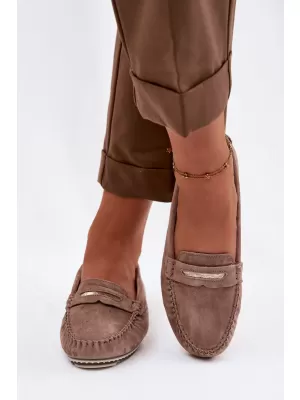 Dámské mokasíny S.BARSKI LR61-7029 DARK BROWN