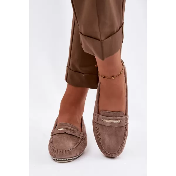  Dámské mokasíny S.BARSKI LR61-7029 DARK BROWN 