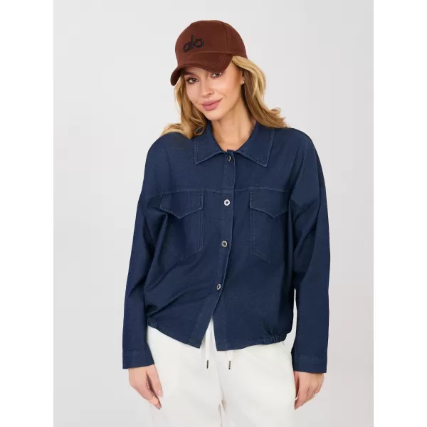  Dámská košile RUE PARIS IT-KS-FL9273.29 NAVY 