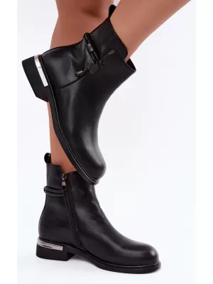 Dámské kotníkové boty D&A MK62-7025 BLACK