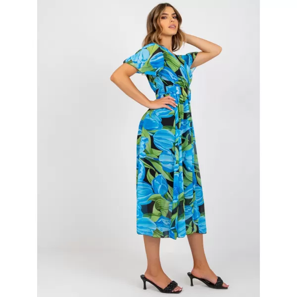  Dámské šaty ITALY MODA DHJ-SK-15967.54P BLACK AND BLUE 