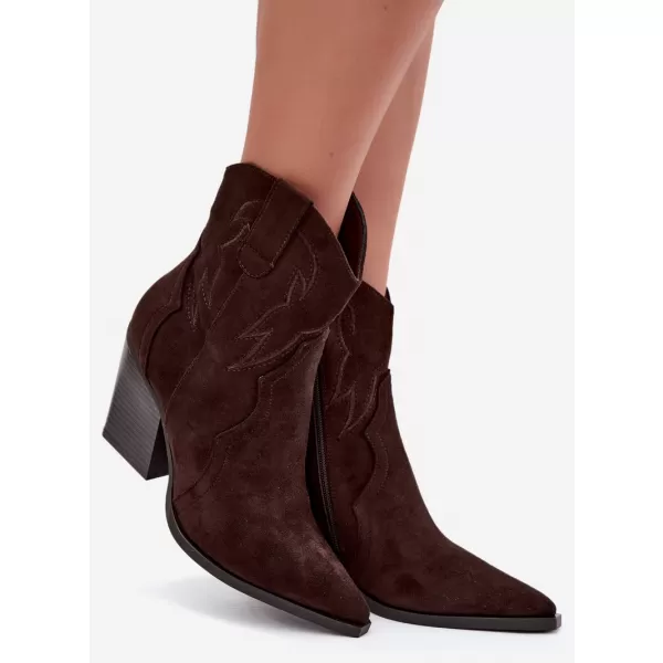  Dámské kozačky BOTO 2585A BROWN 