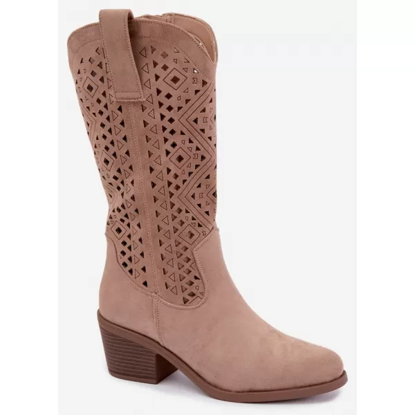  Dámské kozačky S.BARSKI HY62-8126 BEIGE 