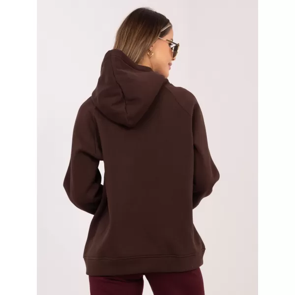  Dámská mikina RUE PARIS RV-BL-A1082.24 DARK BROWN 