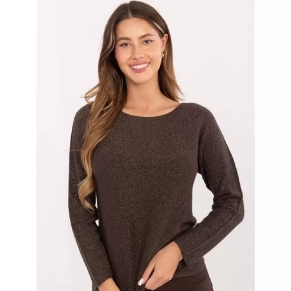  Dámský svetr RUE PARIS IT-SW-0110.84 DARK BROWN 