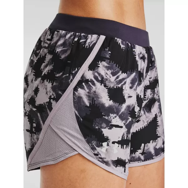  Dámské kraťasy UNDER ARMOUR W UA FLY BY 2.0 PRINTED SHORT 1350198-591 FIALOVÁ 
