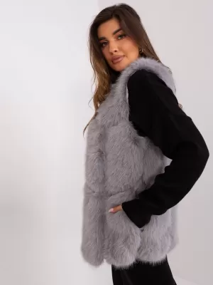 Dámská vesta WOOL FASHION ITALIA AT-KZ-2375.00P GRAY