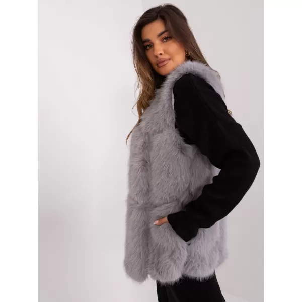  Dámská vesta WOOL FASHION ITALIA AT-KZ-2375.00P GRAY 