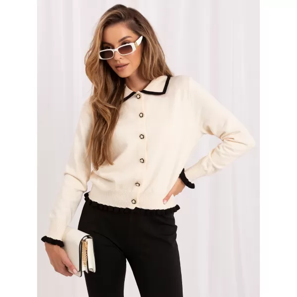  Dámský svetr ITALY MODA IR-SW-QF9581.13 LIGHT BEIGE 
