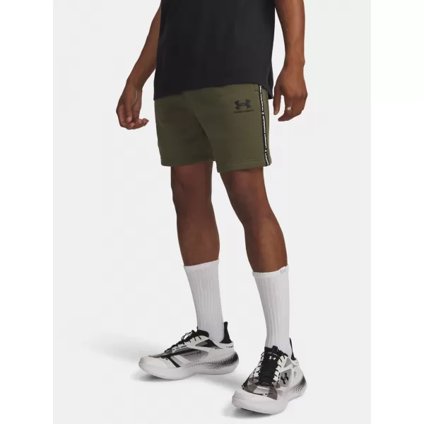  Pánské kraťasy UNDER ARMOUR ICON FLEECE SHORT TAPING 1390299-391 ZELENÁ 