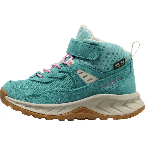  Dětské kotníkové boty KEEN HIGHTRAIL MID WP CHILDREN BRITTANY BLUE/CASHMERE ROSE 