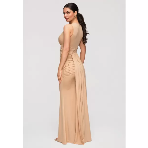  Dámské šaty LARICA LA-OM-DLR347 BEIGE 