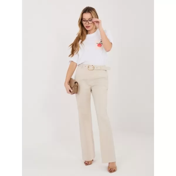  Dámské kalhoty RUE PARIS IT-SP-FL8252-1.90 LIGHT BEIGE 