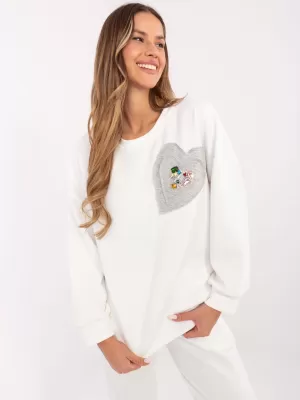 Dámská mikina ITALY MODA DHJ-BL-20322.72 ECRU