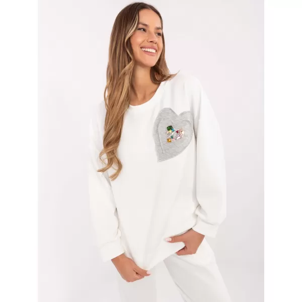  Dámská mikina ITALY MODA DHJ-BL-20322.72 ECRU 