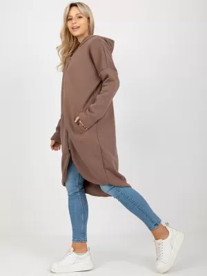 Dámská mikina RUE PARIS RV-BL-4858-1.99P BROWN