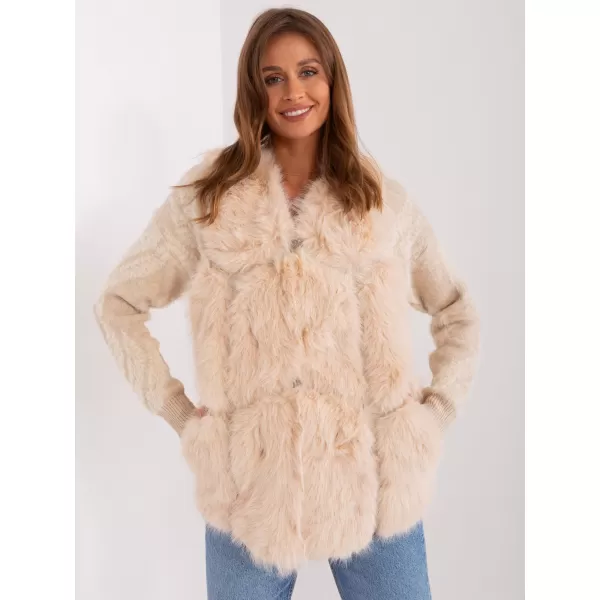  Dámská vesta WOOL FASHION ITALIA AT-KZ-2375.00P BEIGE 