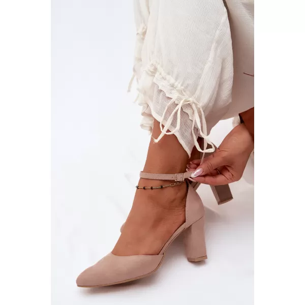  Dámské lodičky ZAZOO 823 BEIGE 
