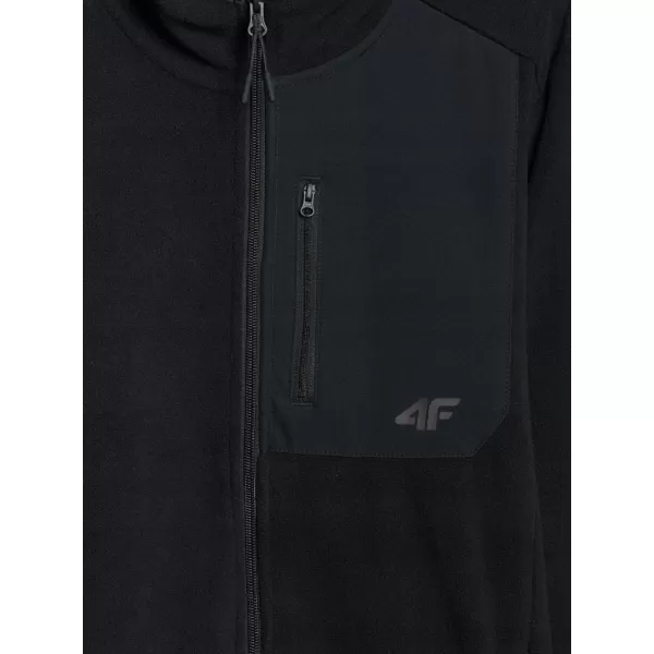  Pánská fleece mikina 4F 4FWAW25TFLEM417 DEEP BLACK 